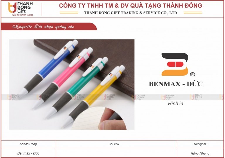 Bút Nhựa Quảng Cáo - BENMAX