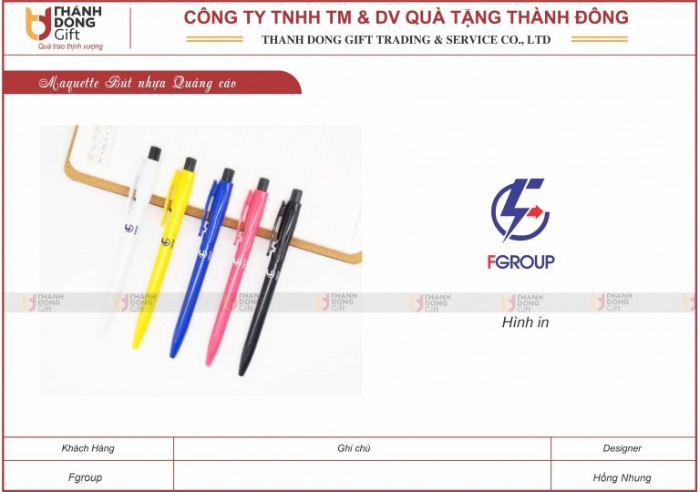 Bút Nhựa Quảng Cáo - FGROUP