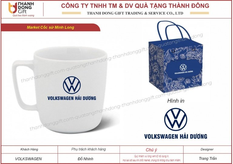 ca sứ minh long dáng vuông - volkswagen hải dương