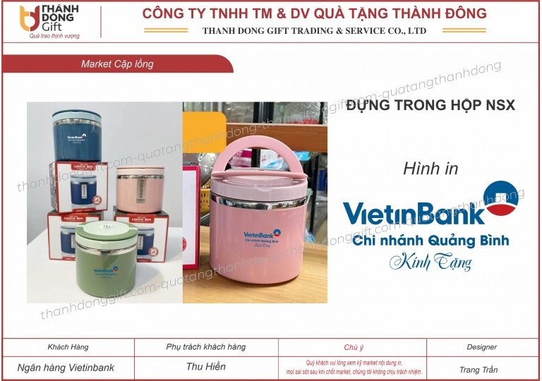 Cặp lồng nhựa - Vietinbank Quảng Bình