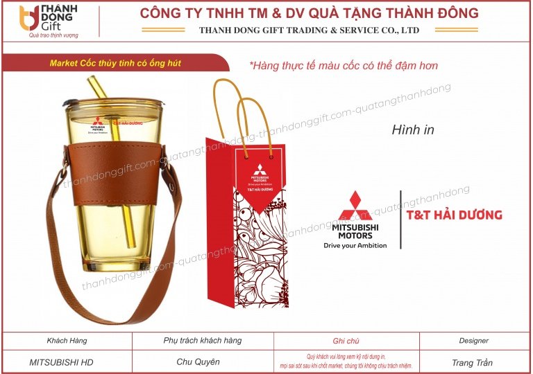 Cốc bao da kèm ống hút - Mitsubishi