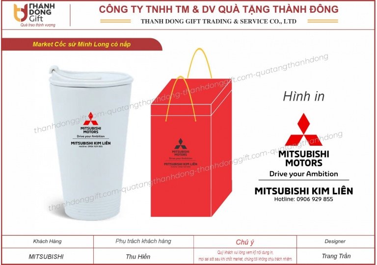 cốc sứ minh long - mitsubishi kim liên