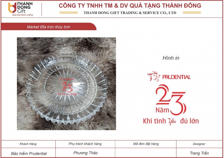 Đĩa thủy tinh trang trí, đựng hoa quả - Prudential