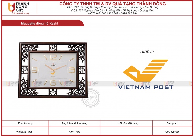 Đồng hồ Kashi - VIETNAM POST