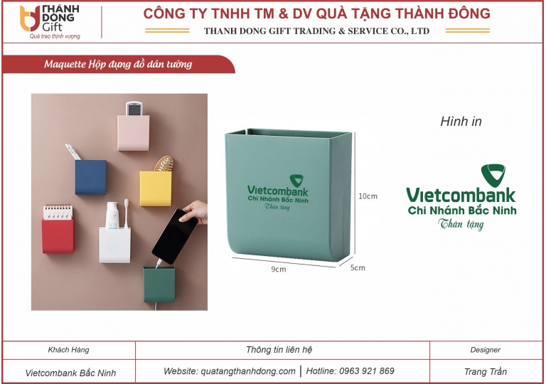 Hộp Đựng Đồ Dán Tường - Vietcombank Chi Nhánh Bắc Ninh