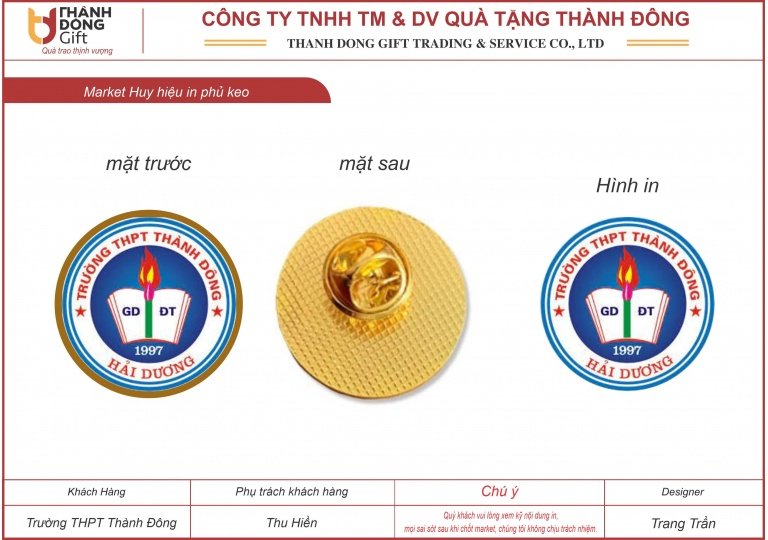 Huy hiệu trường THPT Thành Đông