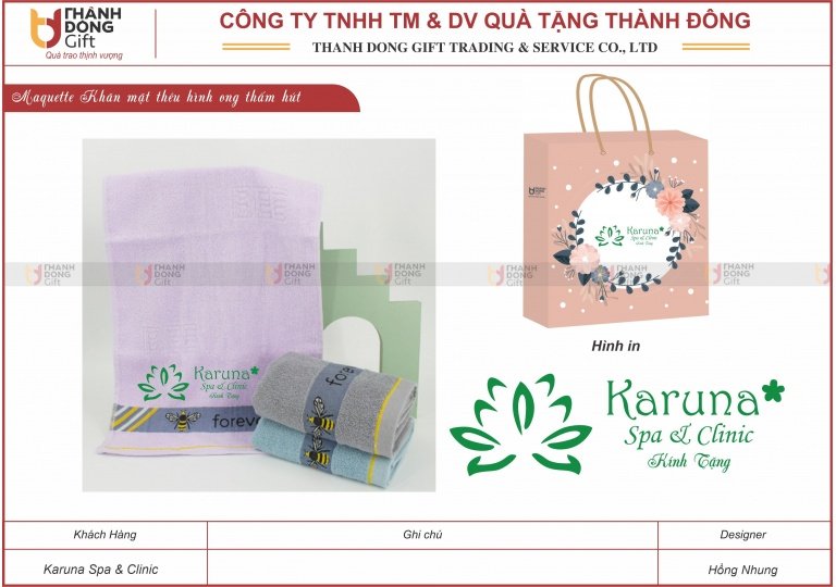 Khăn mặt hình ong - Karuna Spa & Clinic