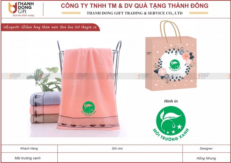 Khăn bông thấm nước - Môi Trường Xanh