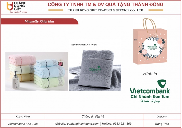 Khăn Tắm Cotton - Vietcombank Kon Tum