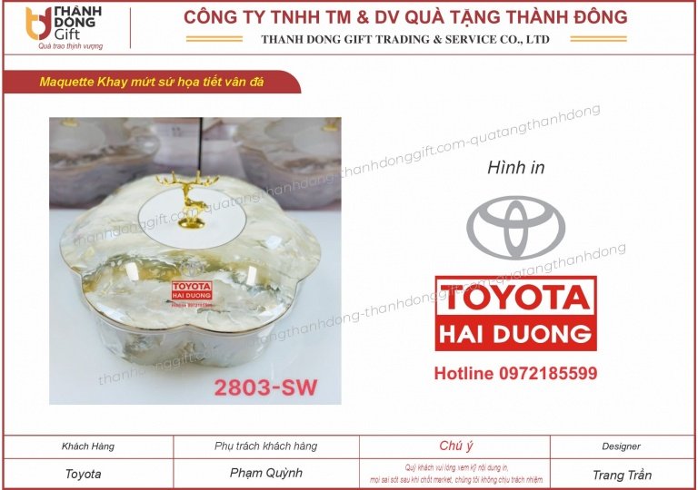 khay mứt sứ họa tiết vân đá - toyota hải dương
