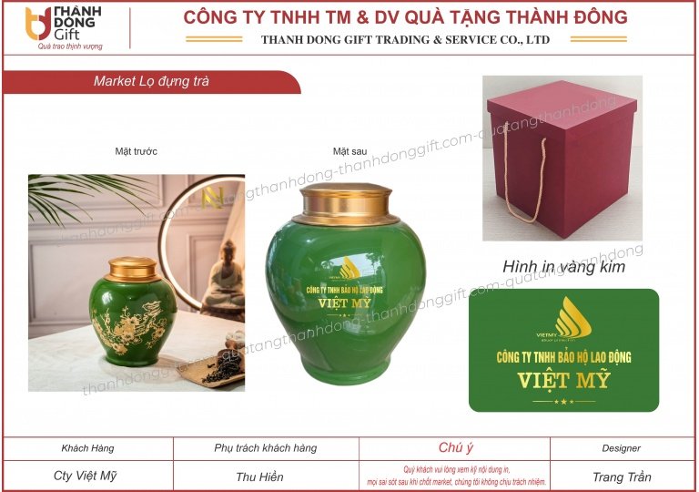 Lọ chè sứ Bát Tràng - công ty việt mỹ