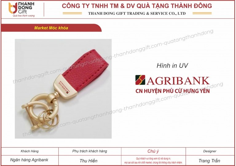 Móc khóa da - Agribank Phù Cừ