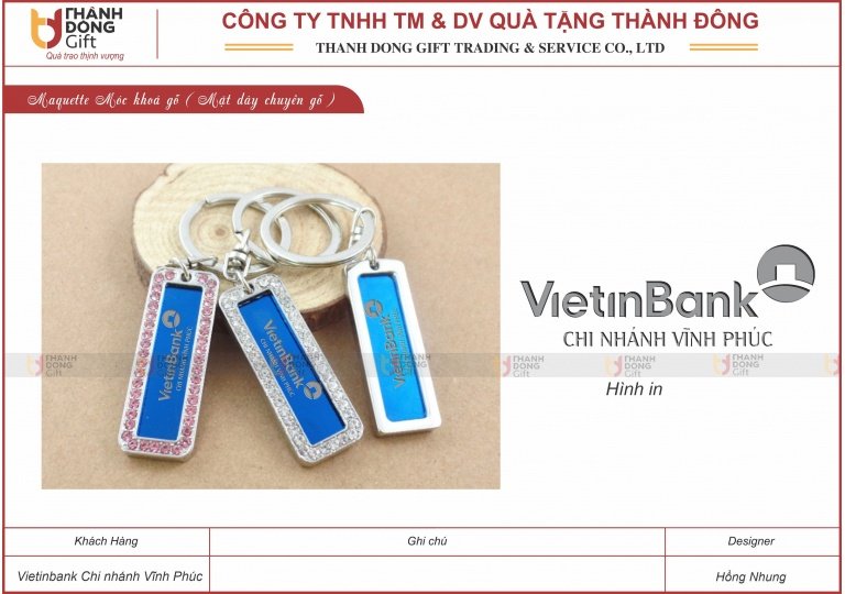 Móc Khoá Gỗ - VietinBank