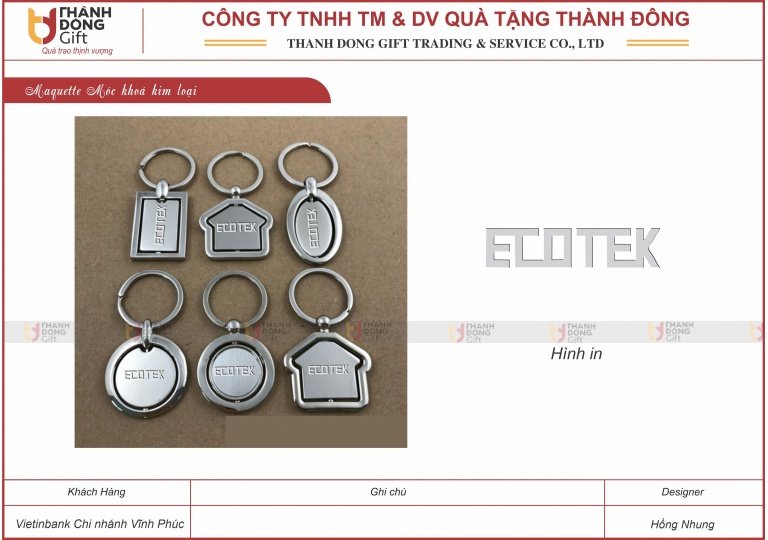 Móc Khoá Kim Loại - Ecotek