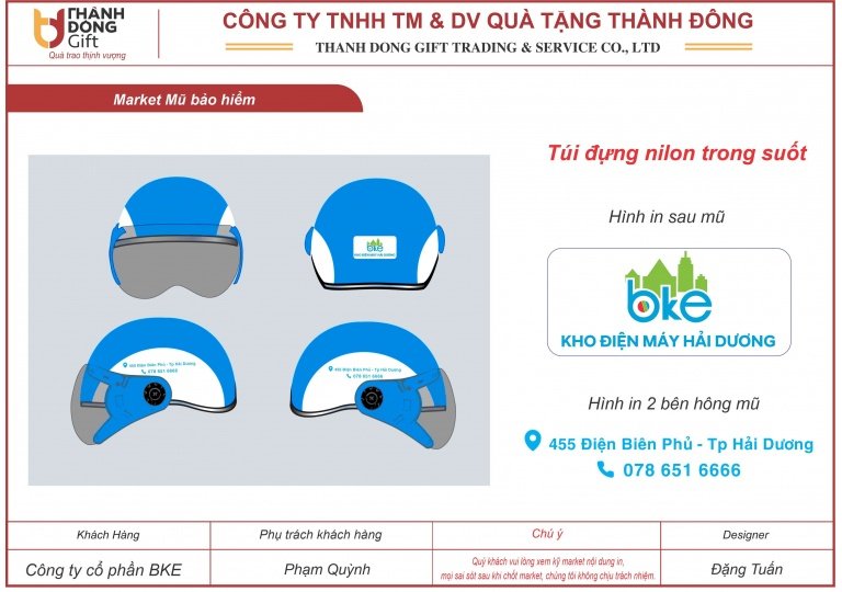 Mũ bảo hiểm có kính - BKE