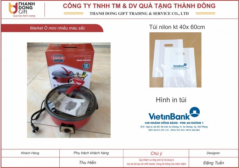 Nồi lẩu điện Sunhouse - Vietinbank Hồng Bàng
