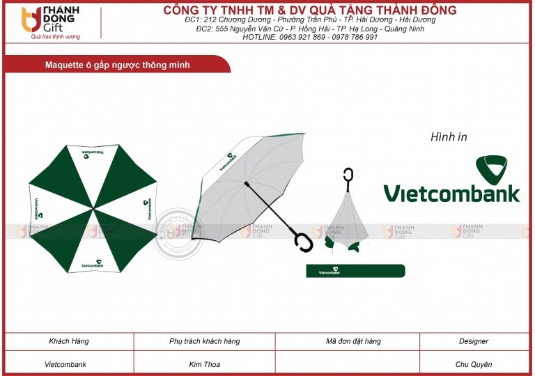 Ô gấp ngược thông minh – VIETCOMBANK